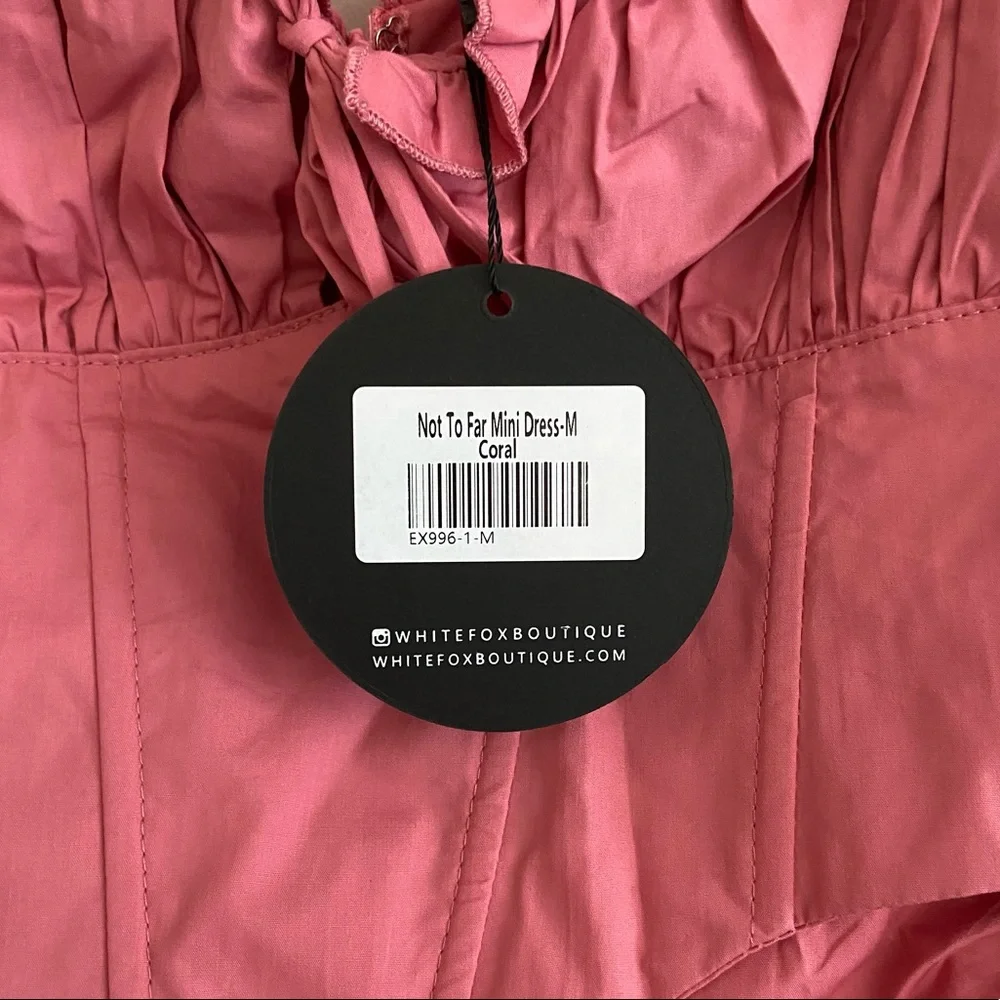 HOST PICK 🎉NWT White Fox Boutique Not Too Far Coral Mini Dress - Picture 11 of 12